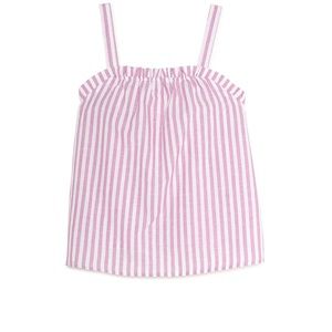 Girls Woven Purple and White Smock Ruffle tank size L